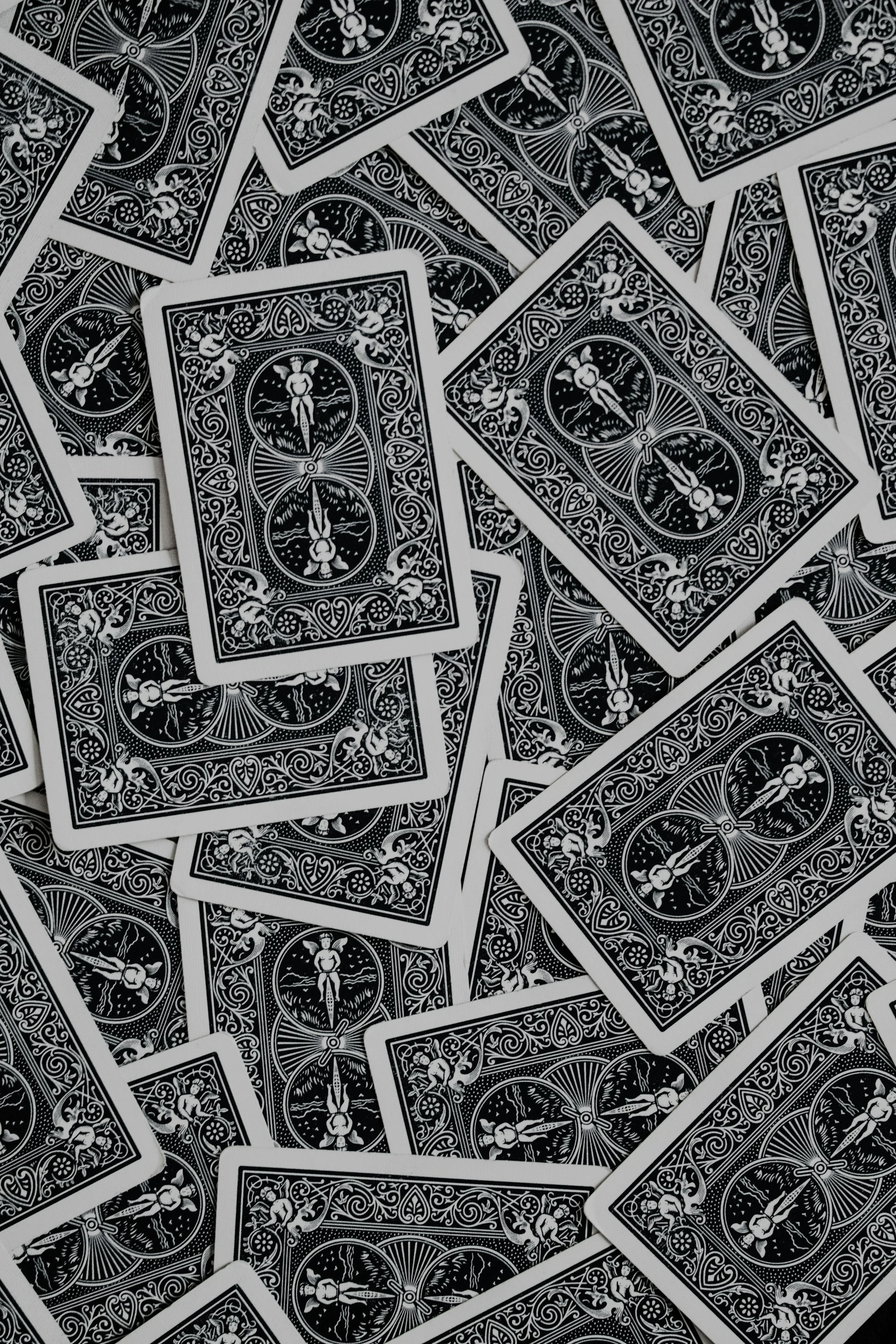 Jeu de carte classique avec uniquement la vu du dos des cartes